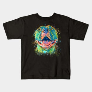 Colorful pitbull Kids T-Shirt